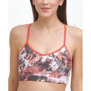 NWT DKNY Sport Women's Printed Strappy Sports Bra Pink Size XS $30 6C087